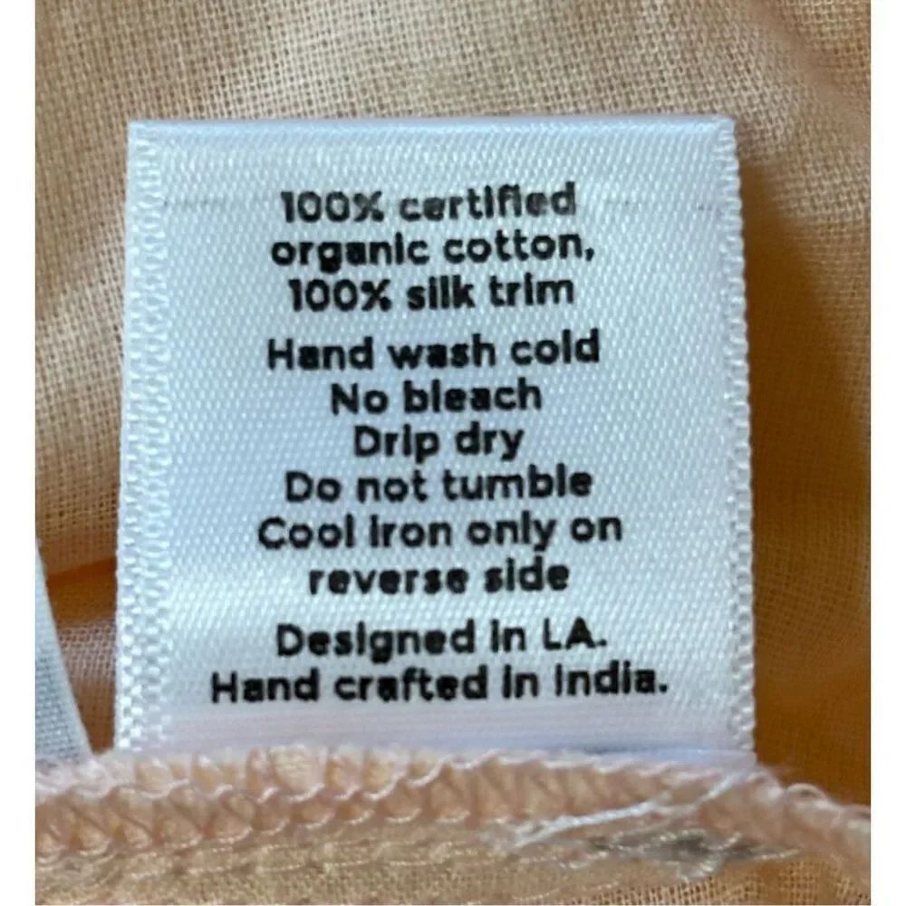 St. Roche Agnes 100% Organic Cotton Dress In Baby Pink Nwt Size Medium — image 6 of 6
